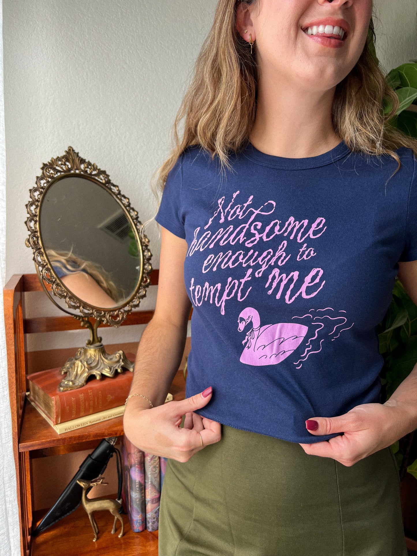 not handsome enough baby tee