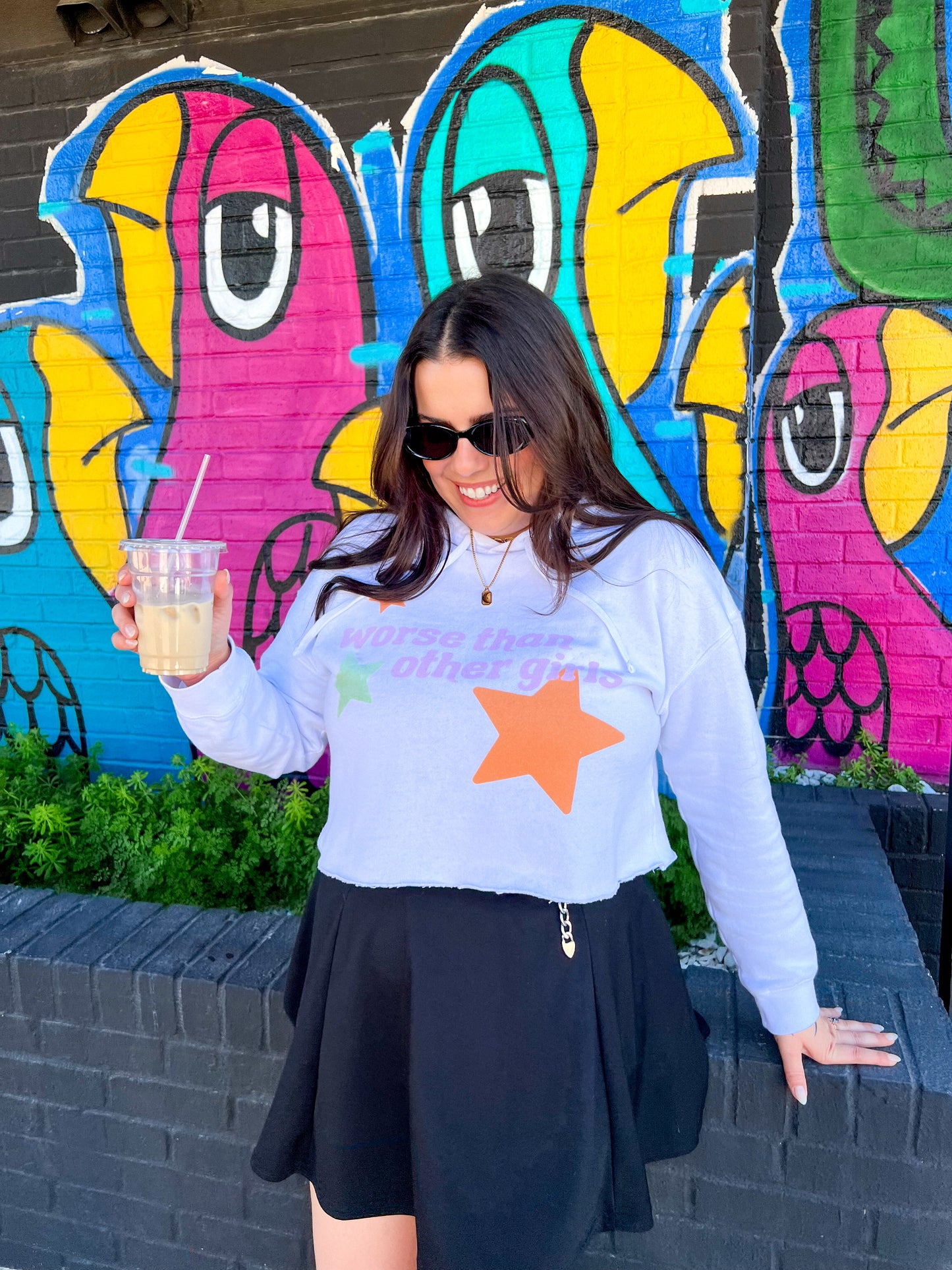 worse than other girls cropped hoodie