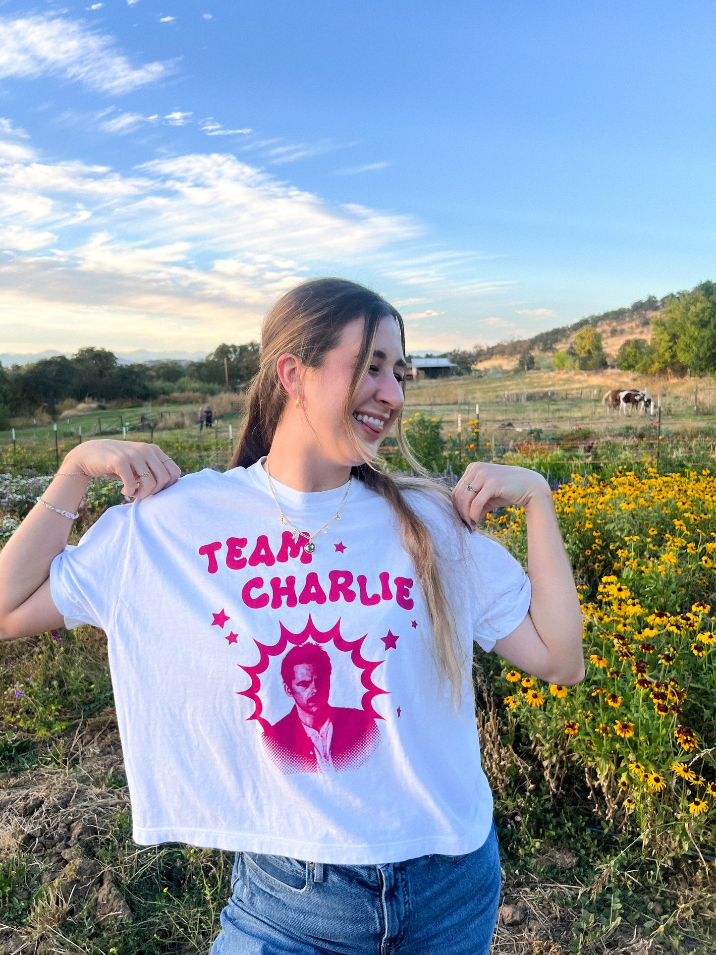 team charlie boxy tee