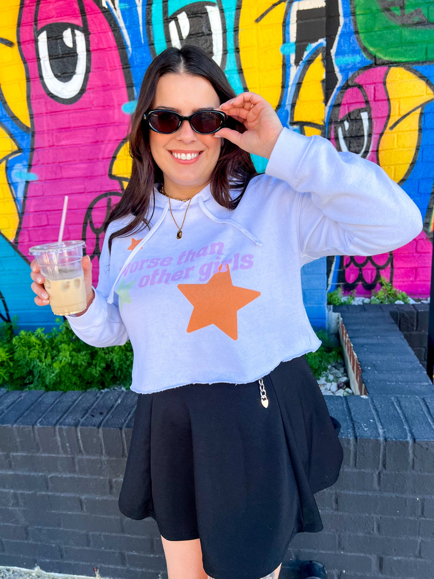 worse than other girls cropped hoodie