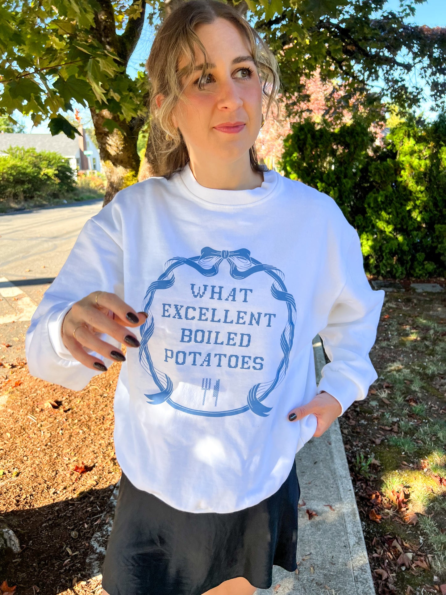 boiled potatoes sweatshirt