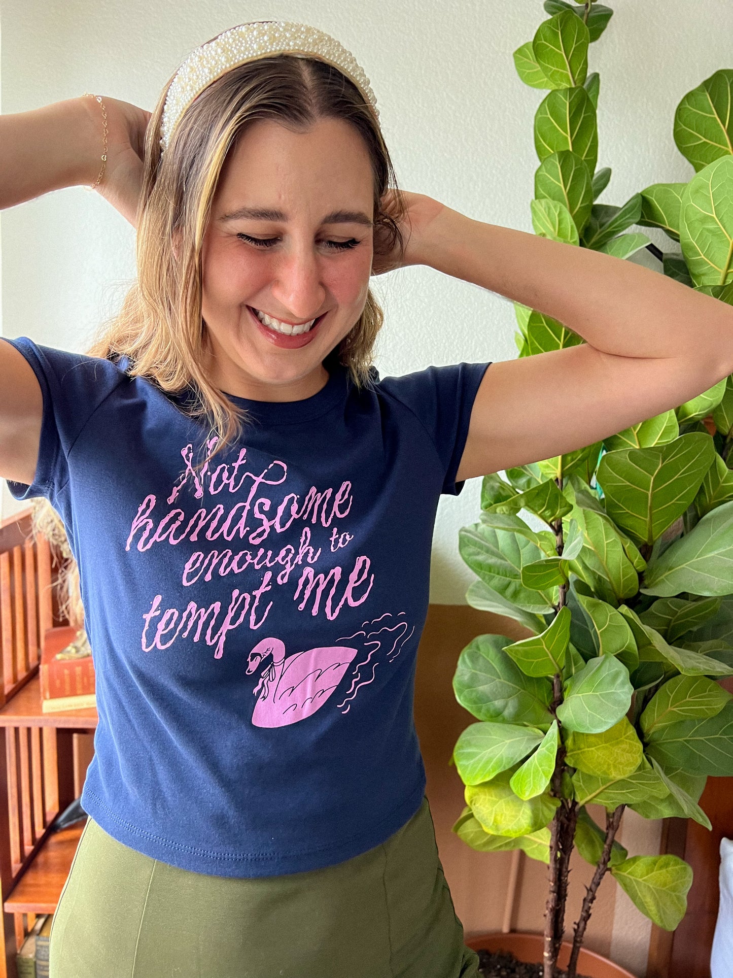 not handsome enough baby tee