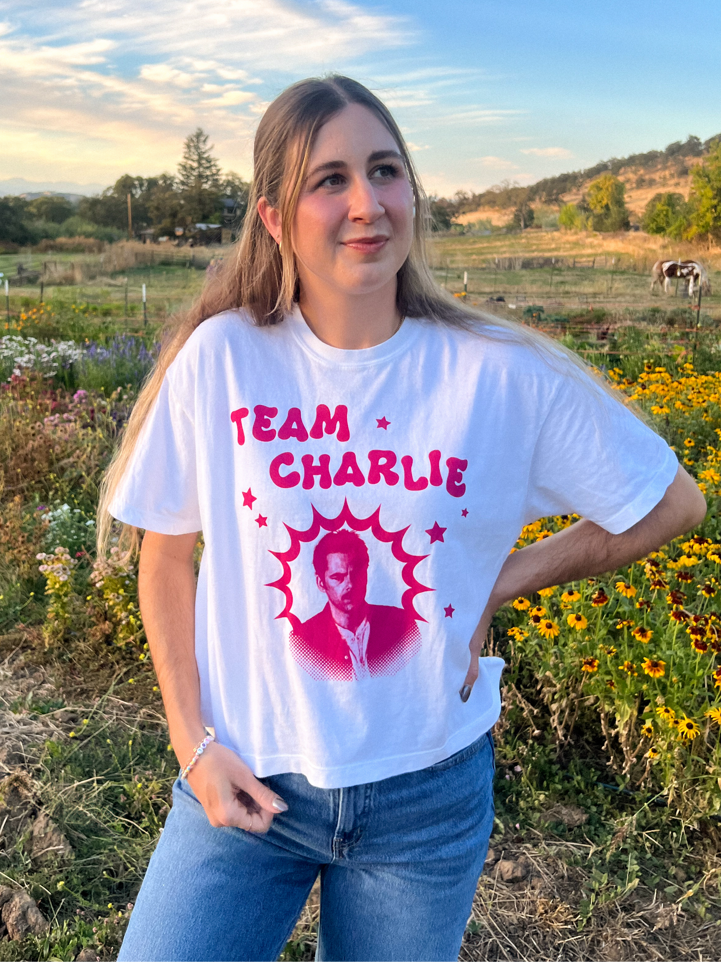team charlie boxy tee