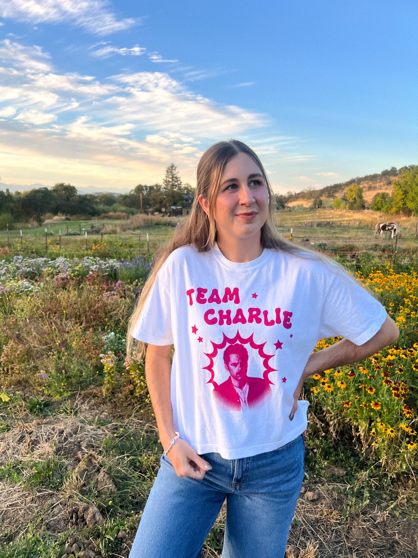 team charlie boxy tee