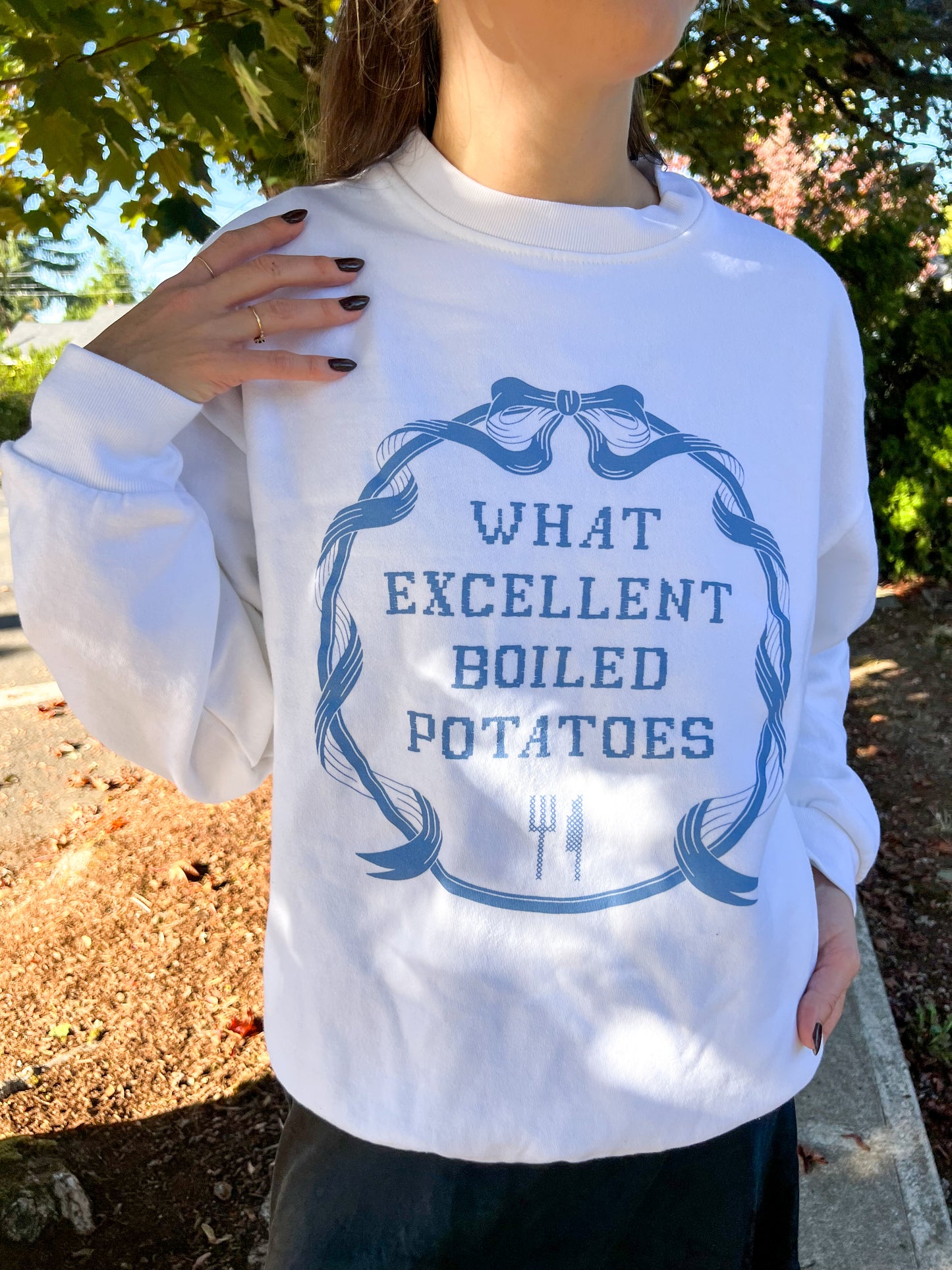 boiled potatoes sweatshirt